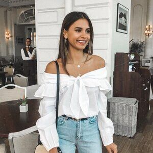 NWT Lovers + Friends Rebecca Top in White